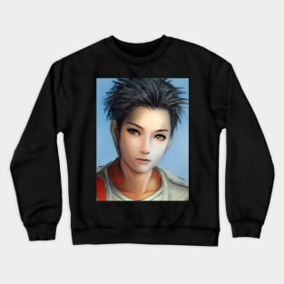 Black Hair Anime Boy Crewneck Sweatshirt